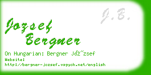 jozsef bergner business card